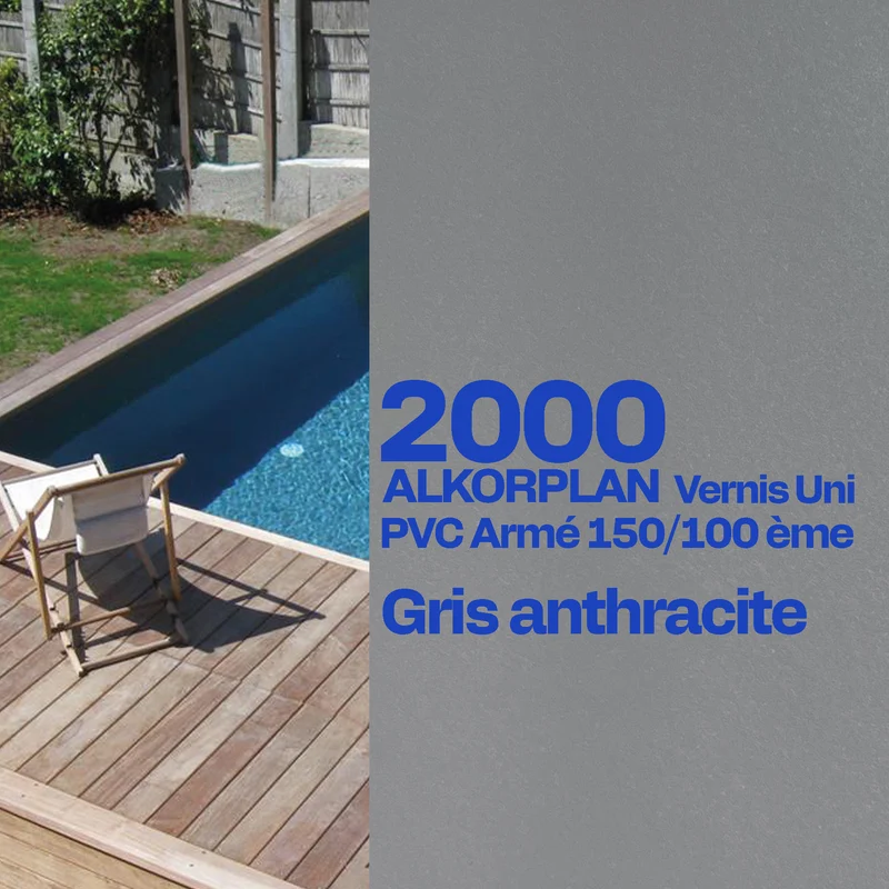 PVC armé Alkorplan 2000 verni 2,05 m piscine