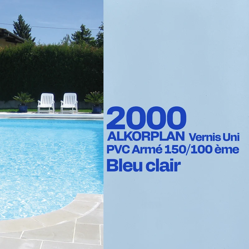 PVC armé Alkorplan 2000 verni piscine 1,65 m x 25 m