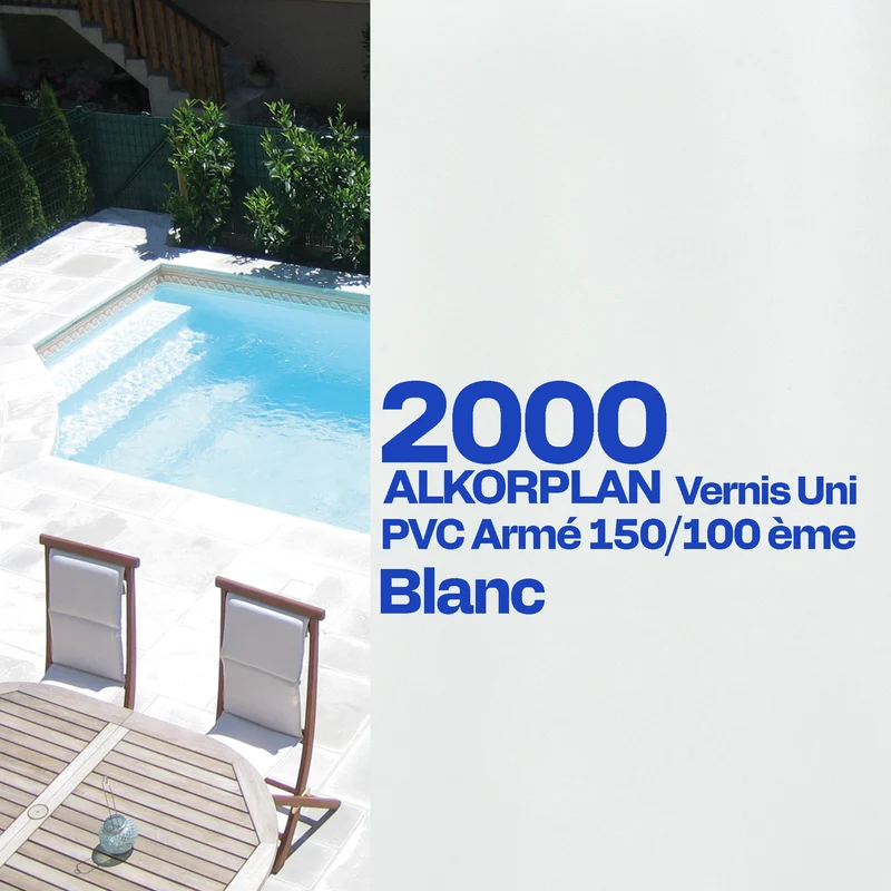 PVC armé Alkorplan 2000 verni piscine 1,65 m x 25 m