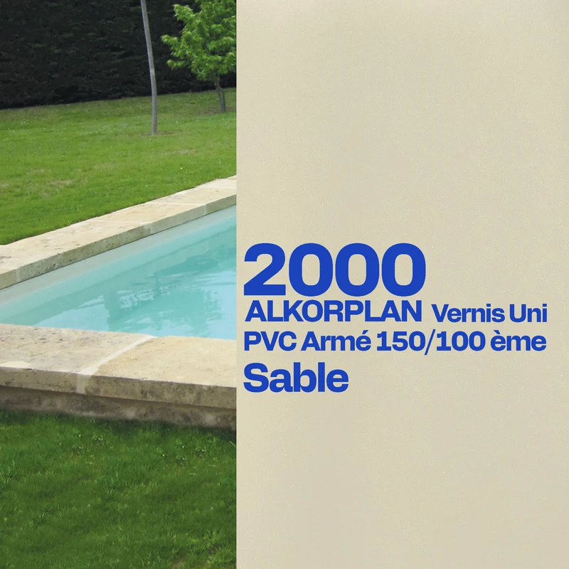 PVC armé Alkorplan 2000 verni piscine 1,65 m x 25 m