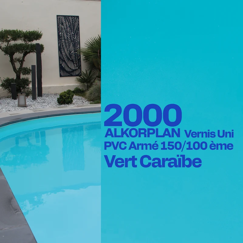PVC armé Alkorplan 2000 verni piscine 1,65 m x 25 m