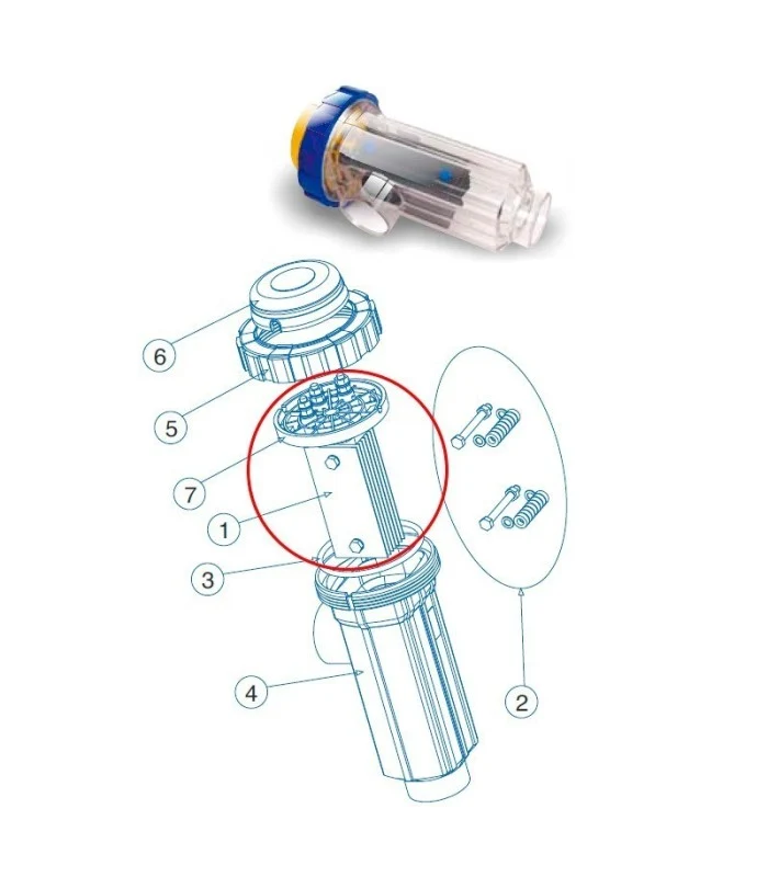 Electrodo célula Idegis+ R121 para D-10+/12+