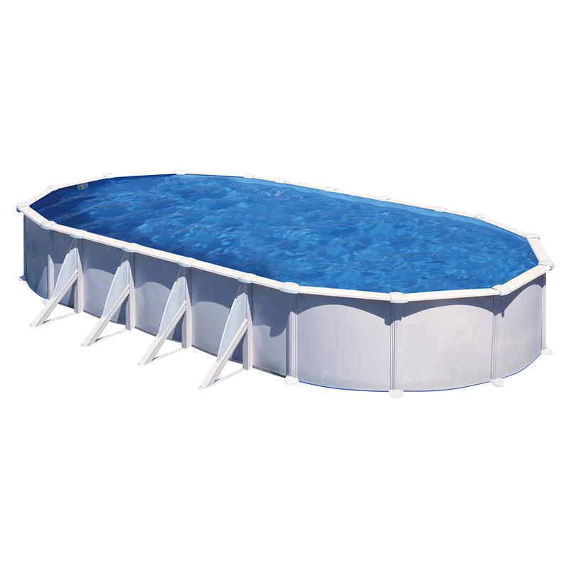 Piscina desmontable ovalada GRE 915x470x132 cm con depuradora de arena KITPROV918