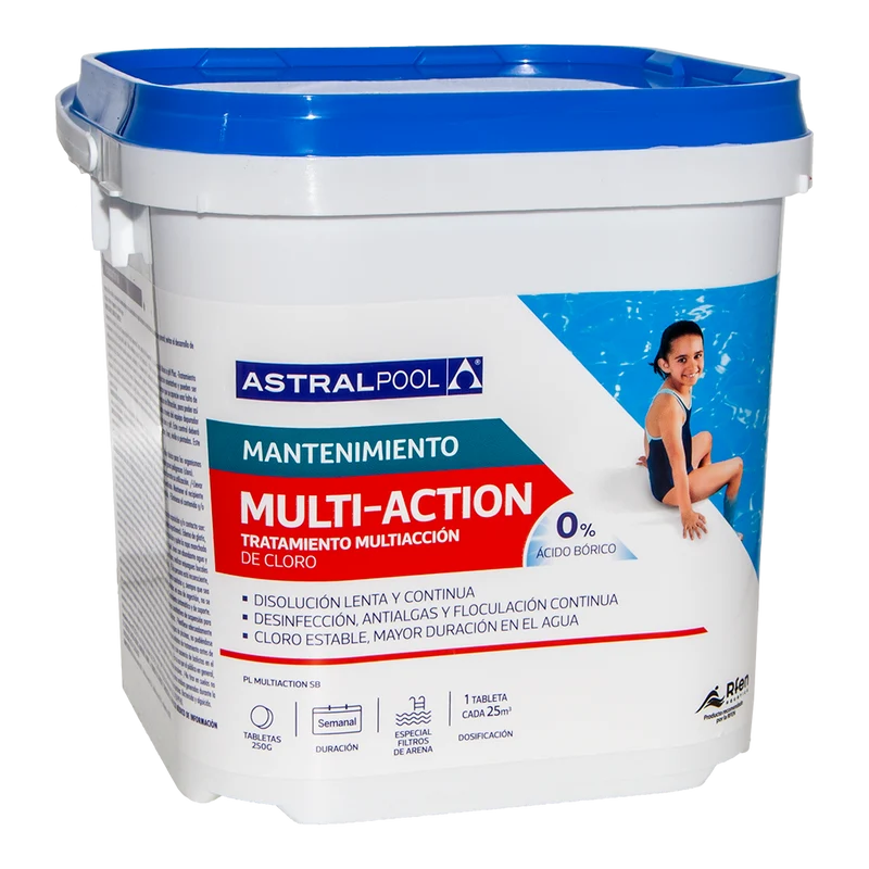 Cloro multiacción AstralPool tabletas 250 g (5 kg) para piscinas