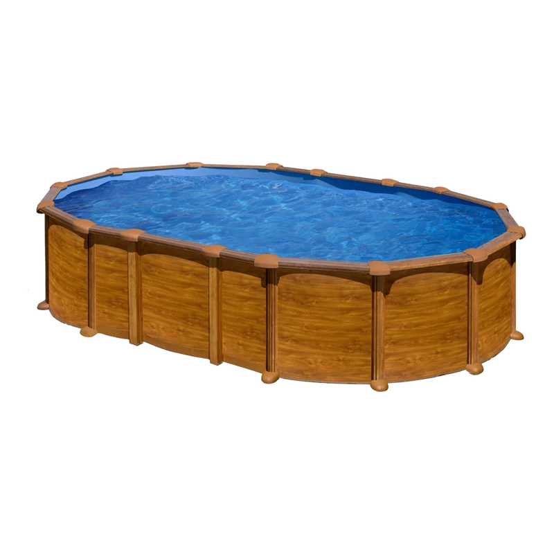 Piscina desmontable ovalada GRE 610x375x132 cm con depuradora de arena KITPROV6188WO