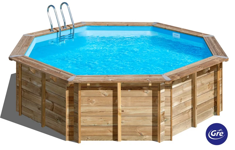 Piscina de madera redonda GRE Violette 2 Ø500x127 cm - Ref. 800003