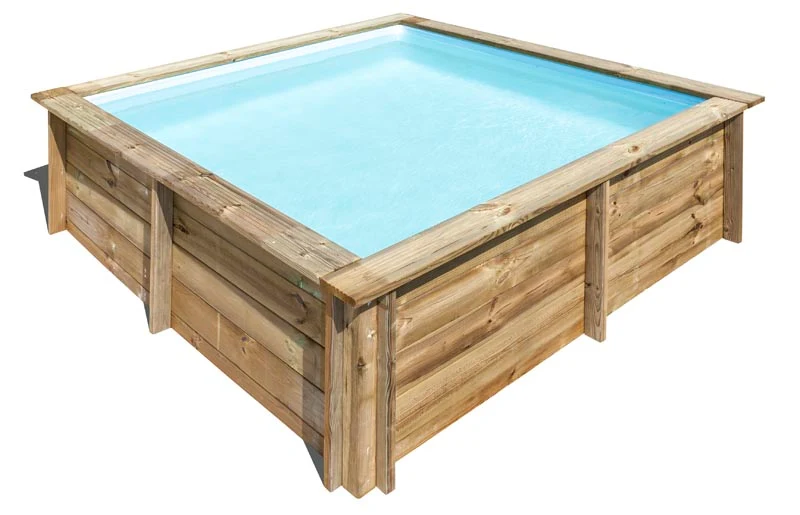 Piscina elevada de madera GRE City rectangular 225x225x68 - Ref. 790000
