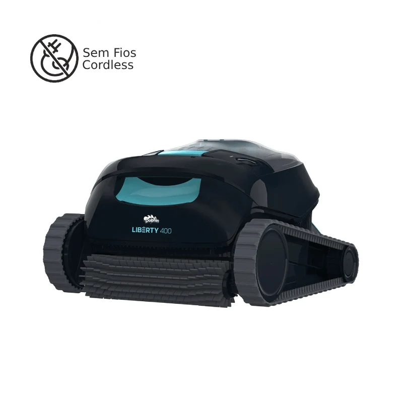Aspirador robot Maytronics Dolphin LIBERTY 400 limpa fundos de Piscina automático a bateria sem fios