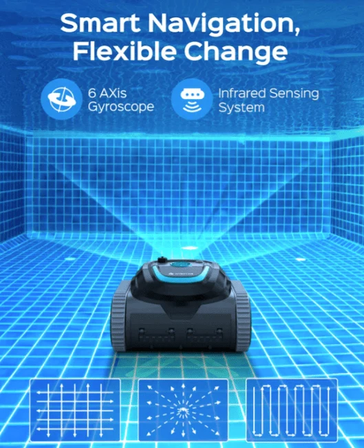 Robot Aspirador E-TRON i30 by WYBOT limpa fundos bateria automatico