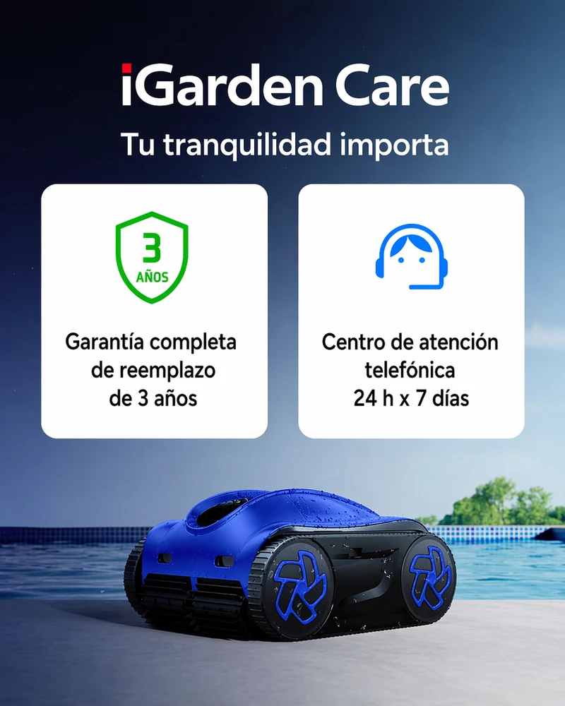 iGarden K40 robot limpiafondos de piscina sin cable automático