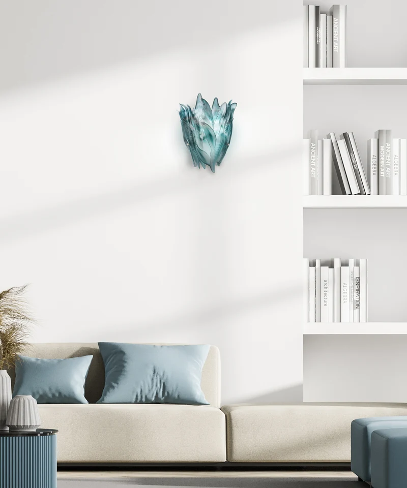 Végétale Applique Bleu-gris