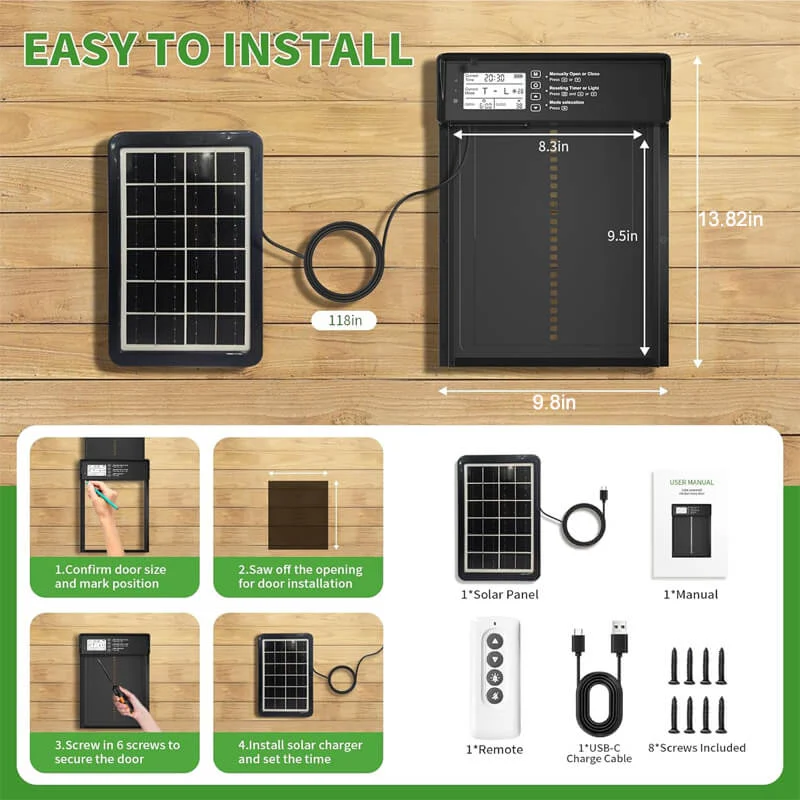 Solar Chicken Coop Door