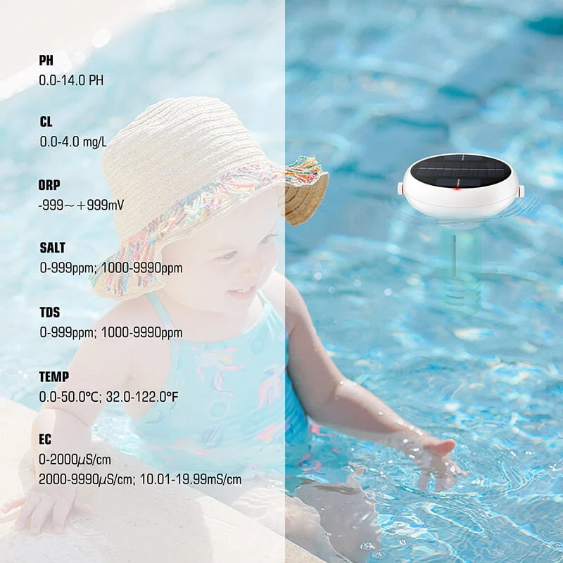 7 in 1 Solar Pool Chlorine Meter