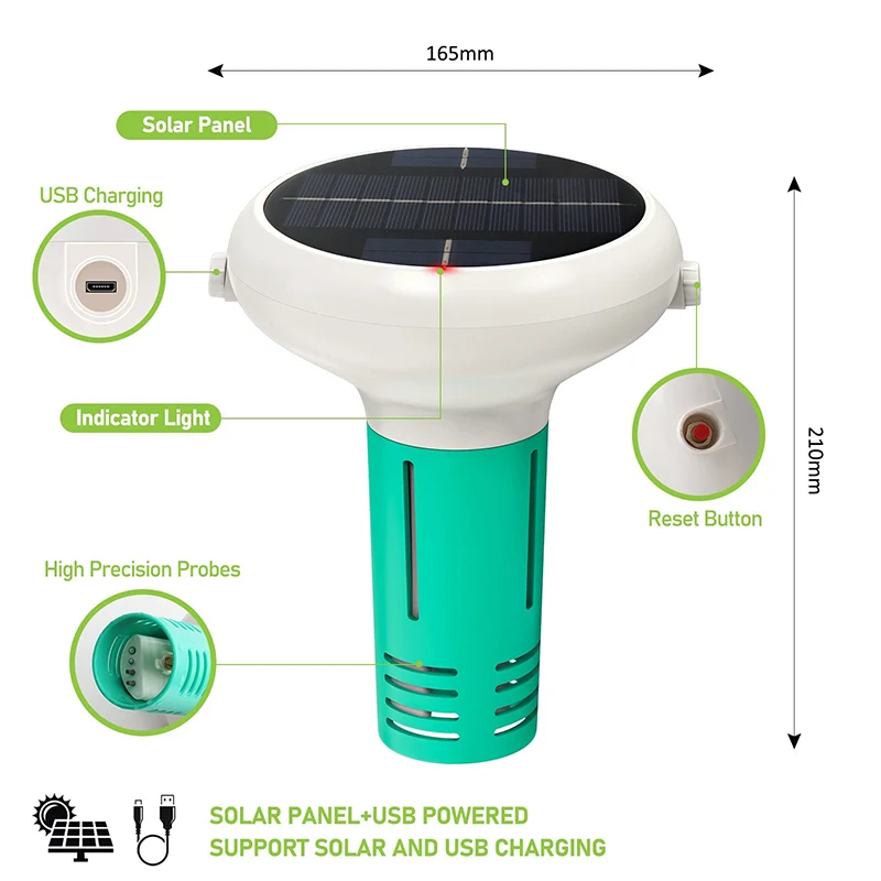7 in 1 Solar Pool Chlorine Meter