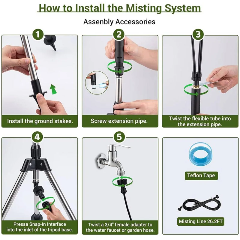 Outdoor Standing Misters with Tripod