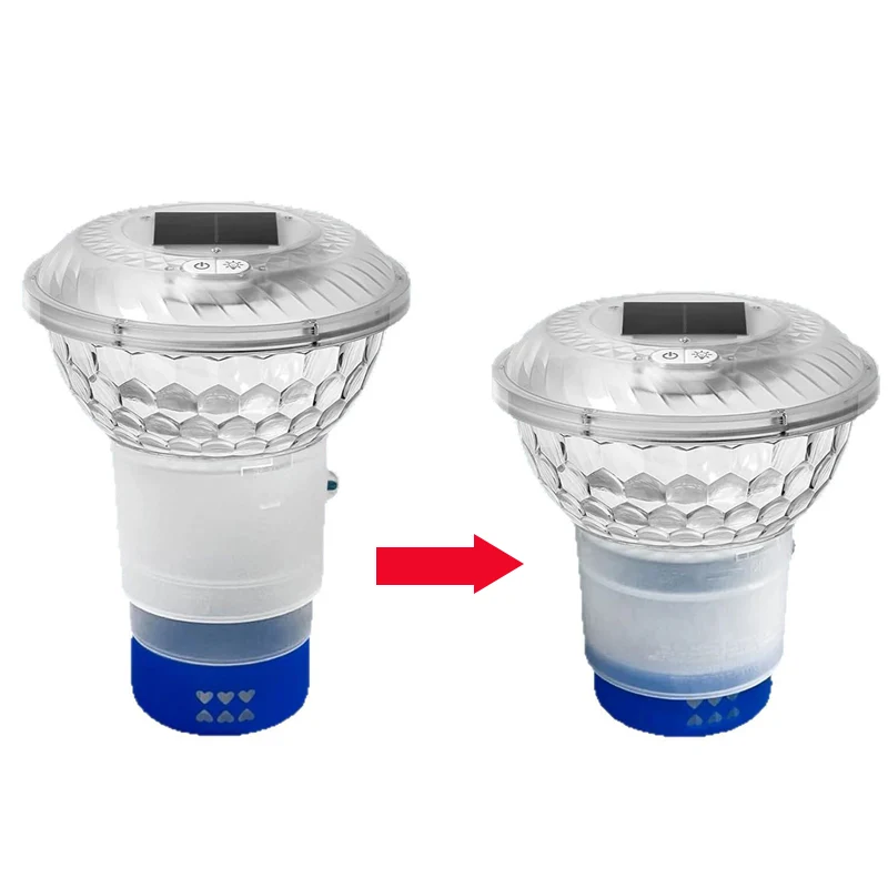 Solar Pool Chlorine Floater with Colorful Light