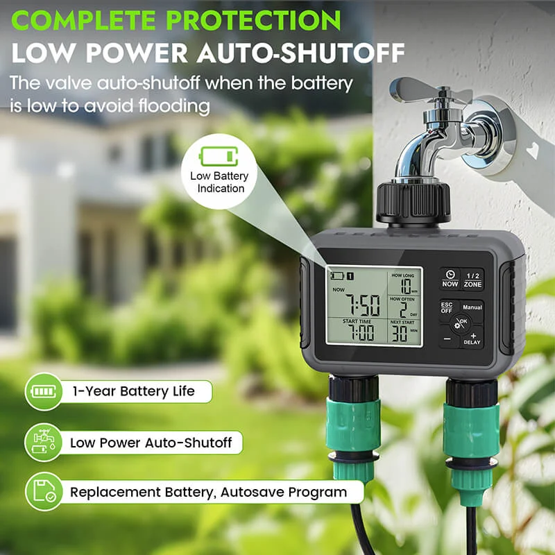 16-Nozzle Oscillating Sprinkler with 4 Adjustable Spray Modes