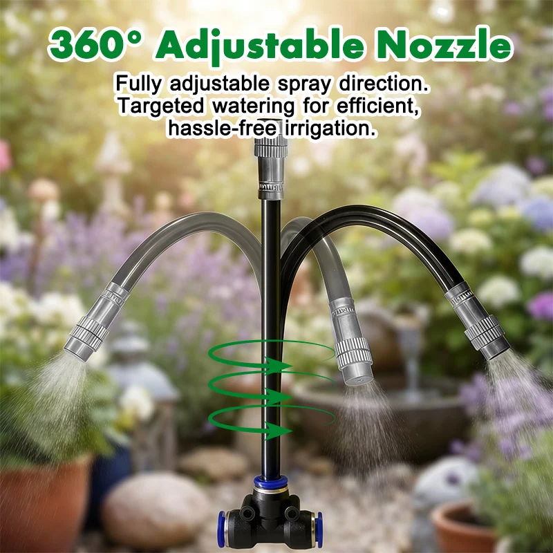 Drip Irrigation Kit with 360° Flexible Hose