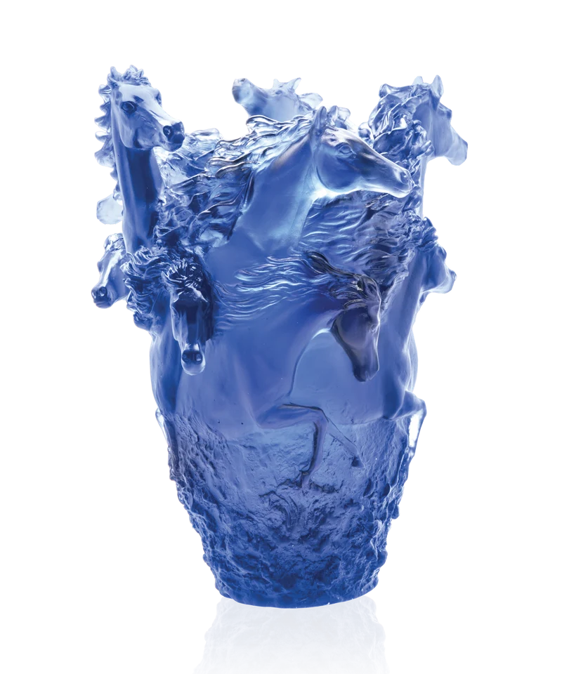 Cavalcade Vase grand modèle Bleu 175ex