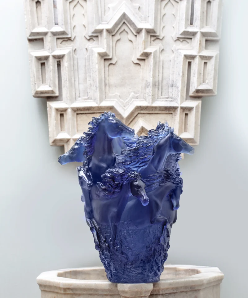 Cavalcade Vase grand modèle Bleu 175ex