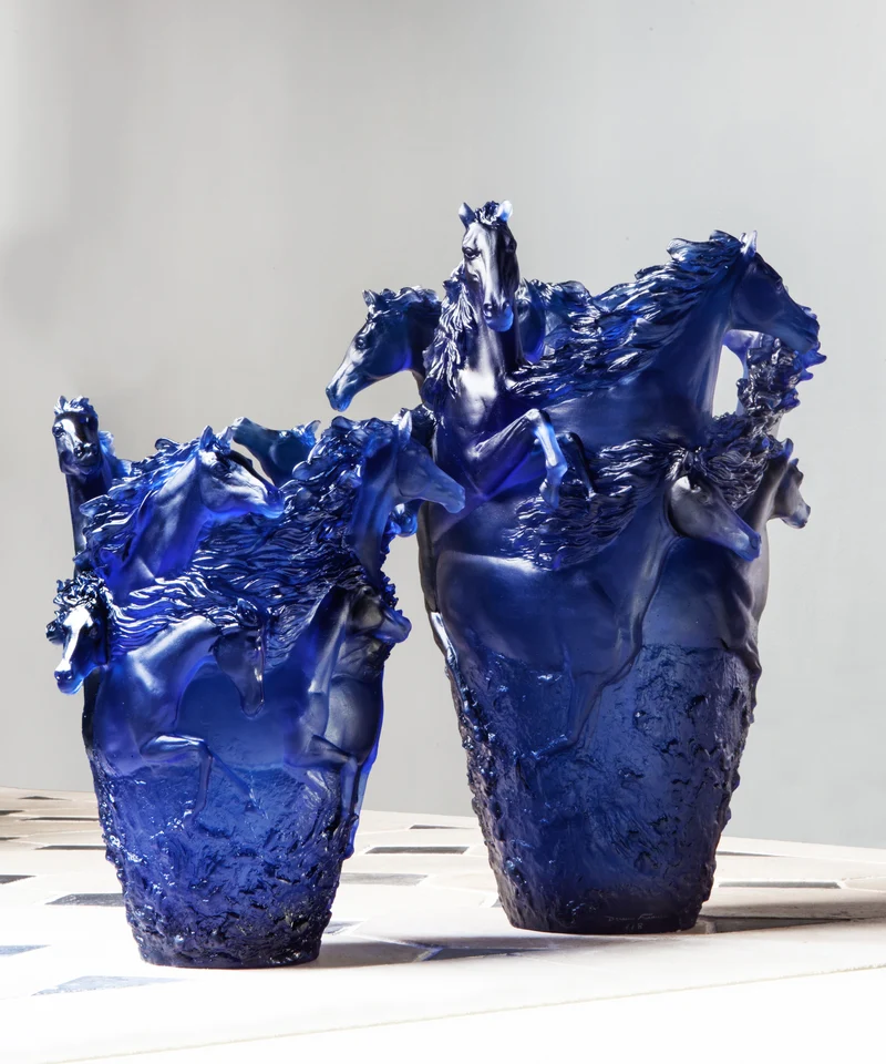 Cavalcade Vase grand modèle Bleu 175ex