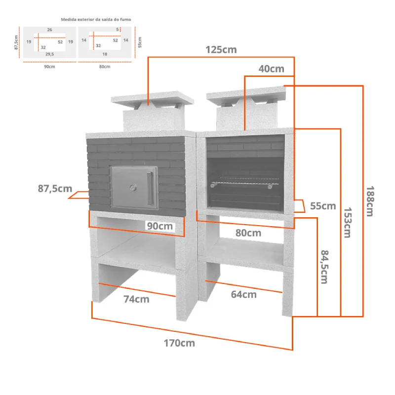 Churrasqueira CS612 com Forno