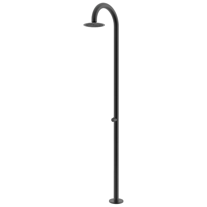 Ducha piscina acero inoxidable negro mate QP Aurum Black S1002B