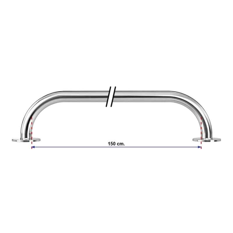 Agarradera lateral piscina acero inoxidable QP 520172 fijación tornillos 1,5 m