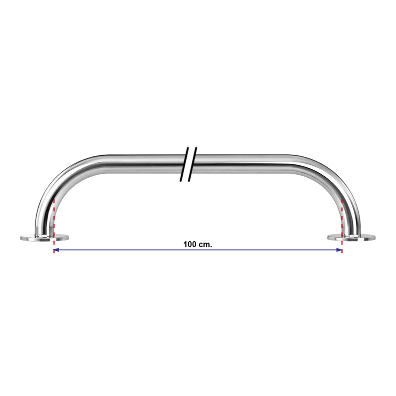 Agarradera lateral piscina acero inoxidable QP 520171 fijación tornillos 1 m