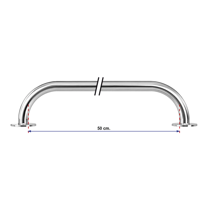 Agarradera lateral piscina acero inoxidable QP 520170 fijación tornillos 0,5 m