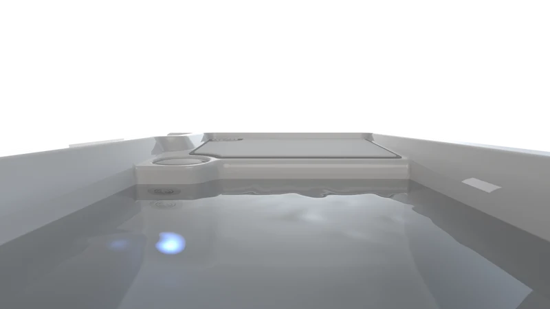 Vigor Cold Plunge Hot Spring – Blanc Arctique avec habillage Cendré