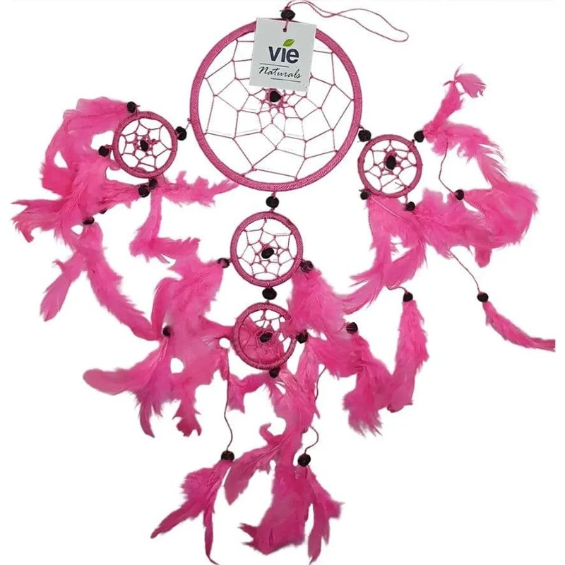 Attrape-rêves - DreamCatcher - Rose - 11CM