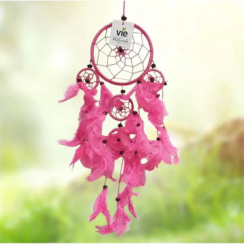Attrape-rêves - DreamCatcher - Rose - 11CM