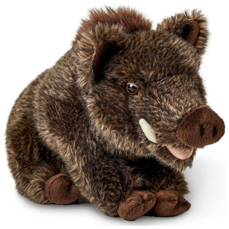 Sanglier, assis, 18 cm (hauteur), doudouille/peluche