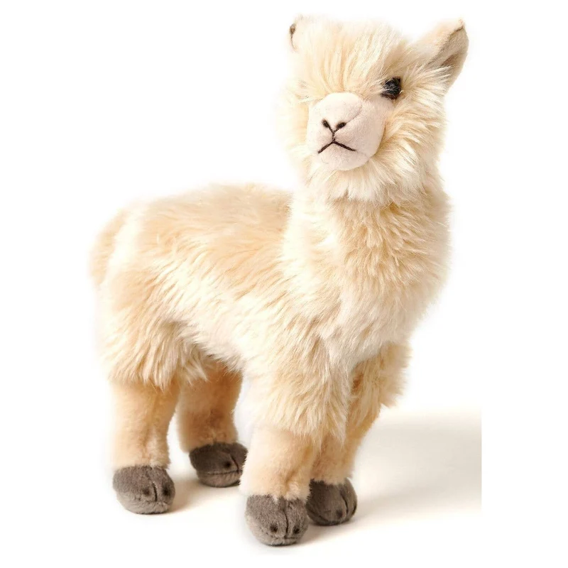Peluche/peluche en alpaga beige, debout, 23 cm (hauteur)