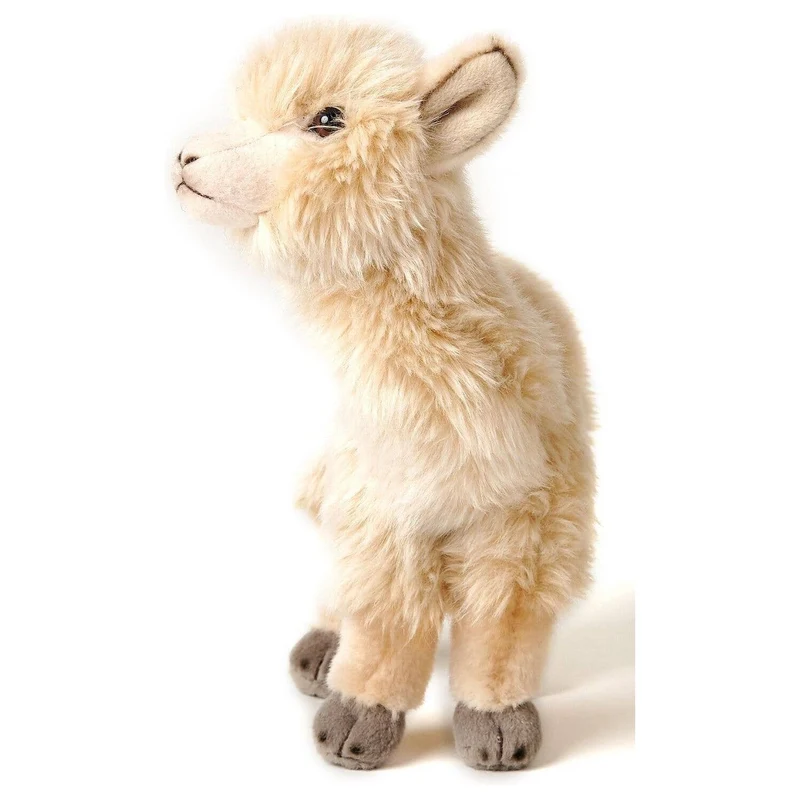 Peluche/peluche en alpaga beige, debout, 23 cm (hauteur)