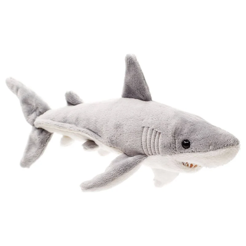 Grand requin blanc - 25 cm (longueur) - doudouille/peluche