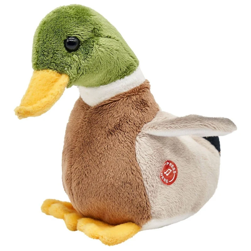 Canard avec voix - 16 cm (longueur) - doudouille/peluche