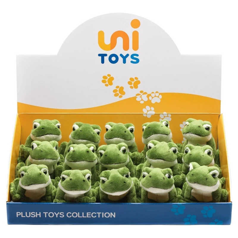 Peluche Green Frog, assise - doudouille/peluche