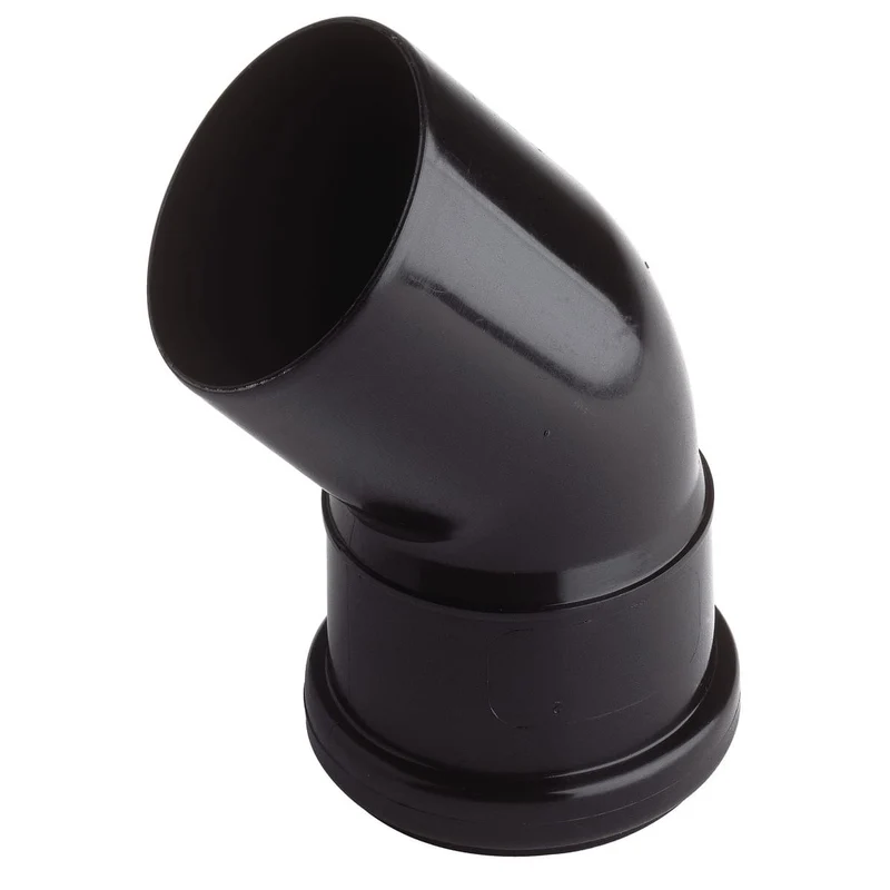 Coude de raccordement noir DN110/45°