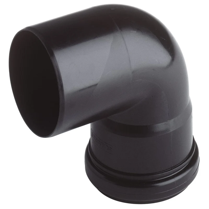 Coude de raccordement noir DN75/87°