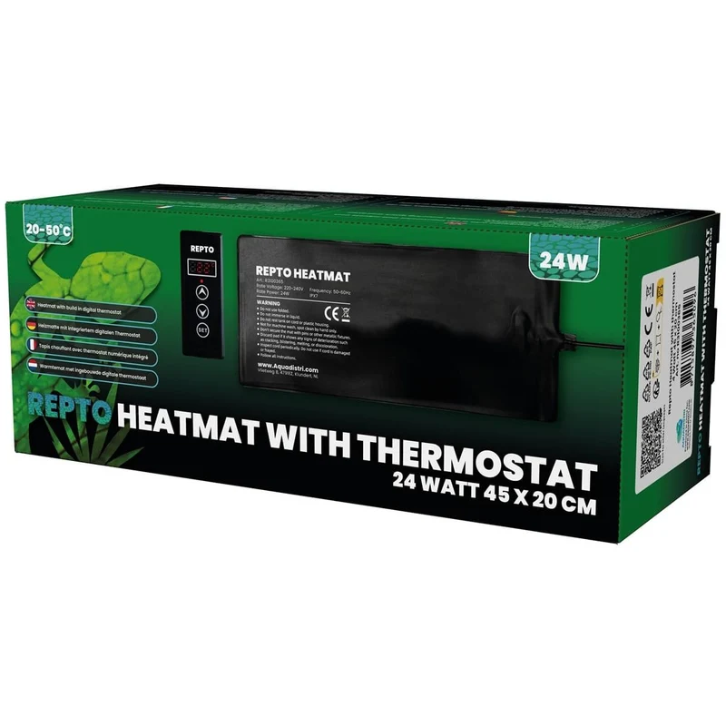 Repto Heat Mat With Thermostat 24 Watt 45 x 20 cm