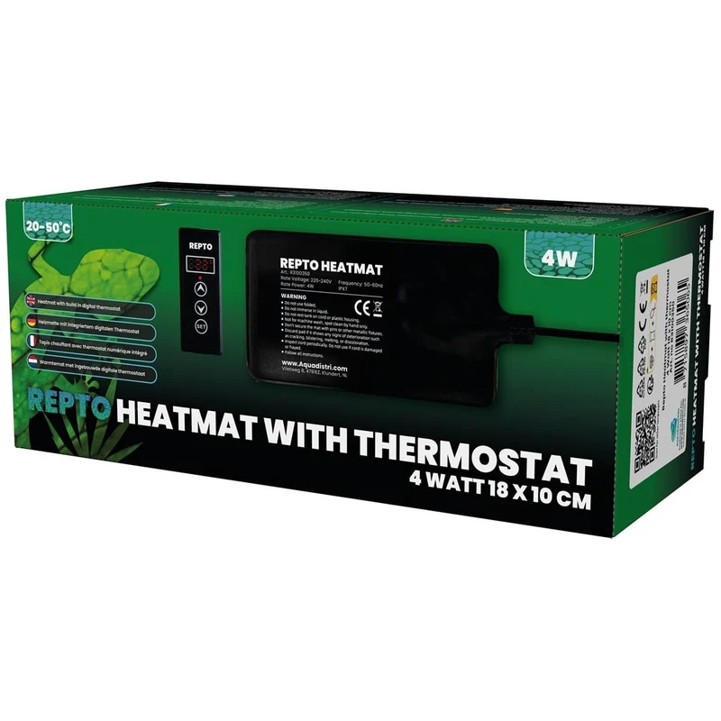 Repto Heat Mat With Thermostat 4 Watt 18 x 10 cm