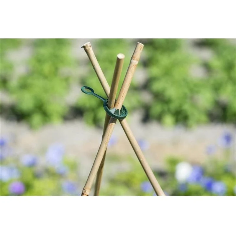 Assembleur tuteur plastifié type "trépied" vert - Ø8 mm - 10 x