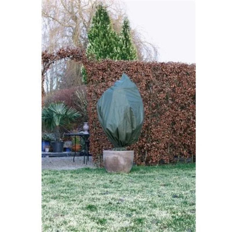 Housse d'hivernage incl. cordelette de serrage - PP, vert, 50 g/m² - Ø100 cm x 1,50 m