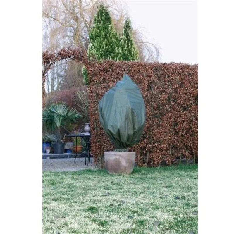 Housse d'hivernage incl. cordelette de serrage - PP, vert, 50 g/m² - Ø50 cm x 1 m - 3 x