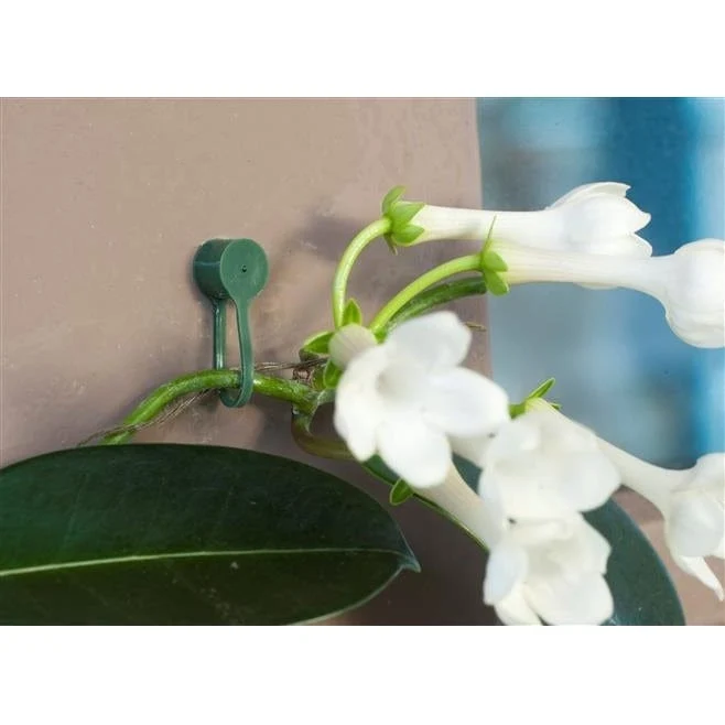 Attache (clipsable) de fixation en plastique vert - Ø15 mm - 15 x