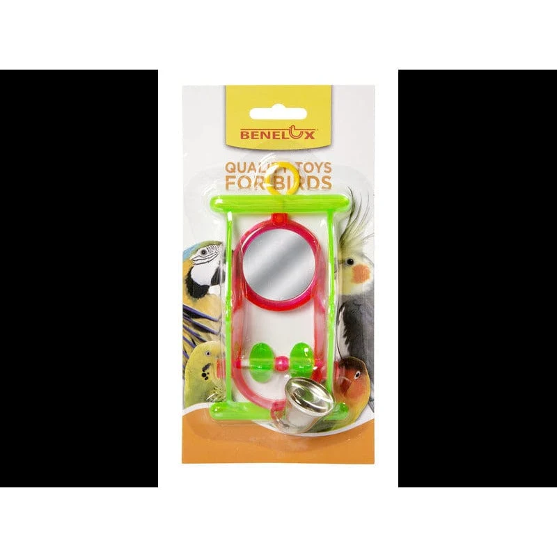 PERCHE DOUBLE EN PLASTIQUE AVEC MIROIR