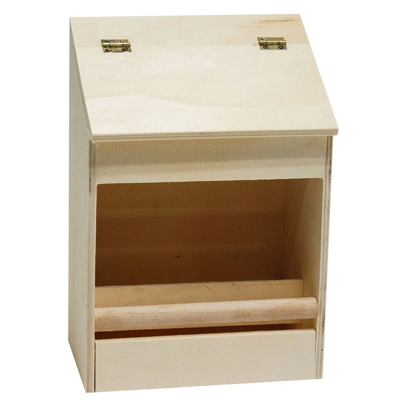 MANGEOIRE VOLIERE EN BOIS 16X10X23CM