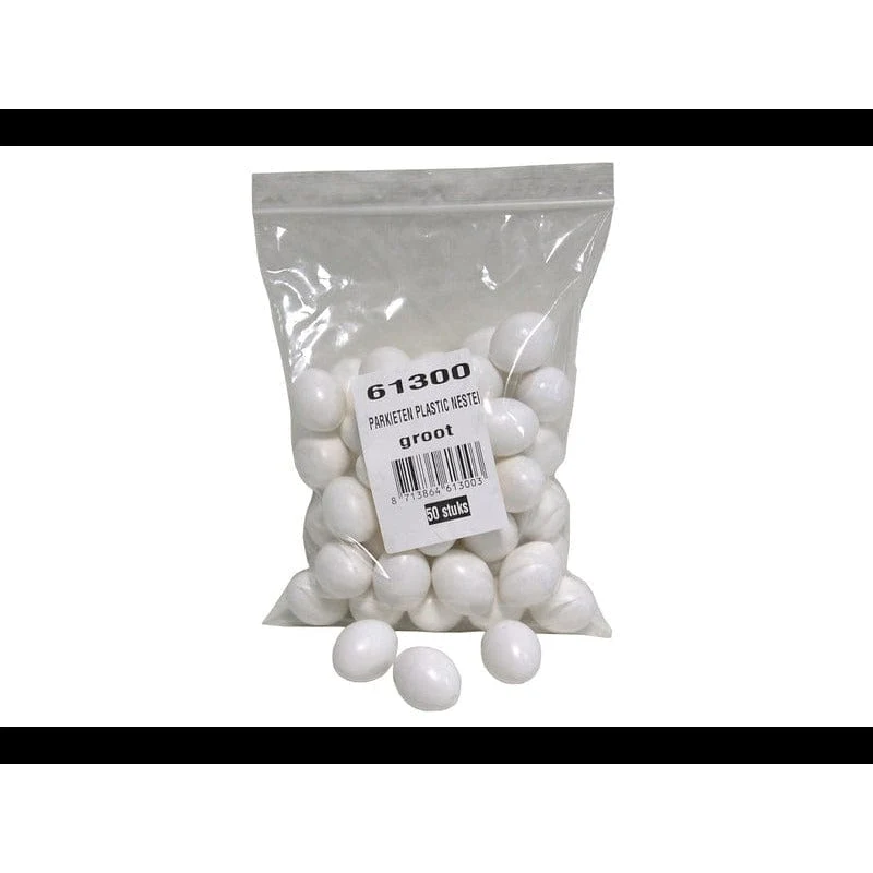 OEUFS GRANDES PERRUCHES EN PLAST.